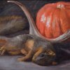 "Squirrel, Antler, Pumpkin" 9x12" Oil on Linen